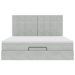 VidaXL Cadre de lit ottoman et matelas gris clair 160x200cm velours