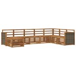 vidaXL Ensemble de canapés d'extérieur 6 Pièces Naturel