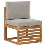 vidaXL Ensemble de canapés d'extérieur 11 pc Gris Naturel et Clair
