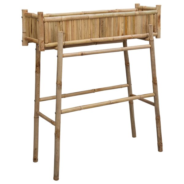vidaXL Jardinière avec support Naturel 100 x 38 x 114 cm Bambou