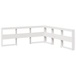 vidaXL Lit bibliothèque sans matelas blanc 200x200 cm bois pin massif