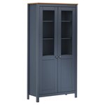 vidaXL Buffet Hill Gris 85x37x170 5 cm Bois de pin solide