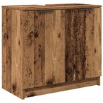 vidaXL Ensemble de mobilier de salle de bain 4 Pièces Bois ancien