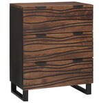 vidaXL Ensemble de mobilier de salle de bain 3 Pièces Marron Large