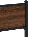 vidaXL Cadre de lit en métal sans matelas chêne marron 183x213 cm