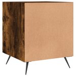 vidaXL Table de chevet chêne fumé 40x40x50 cm bois d'ingénierie