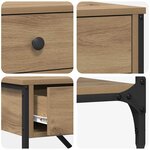 vidaXL Table console avec tiroir Marron 100 x 34 5 x 75 cm bois