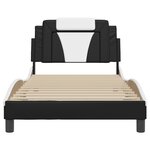 vidaXL Cadre de lit sans matelas noir et blanc 100x200 cm similicuir