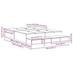vidaXL Cadre de lit de rangement Blanc 150x200 cm