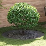 vidaXL Anneau d'arbre plat Noir Ø90 / 120 cm Acier