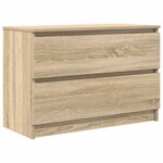vidaXL Meuble TV chêne sonoma 80x35x54 cm bois d'ingénierie