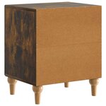 vidaXL Cabinet de chevet 2 Pièces Chêne fumé 43 x 34 5 x 50 cm