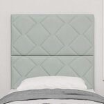 vidaXL Tête de Lit LED Geometric Manuel Gris clair 80 cm Velours