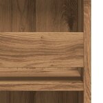 vidaXL Table de bar avec étagère de rangement chêne artisanal