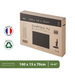 Pack and Move - Carton de protection pour TV 47" - Déménagement écran plat - 100 x 15 x 70 cm - Carton renforcé