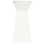 vidaXL Jardinier sur colonne avec bol blanc  dimensions 35x35x73 cm en acier.