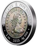 Pièce de monnaie en Argent 5 Dollars g 62.2 (2 oz) Millésime 2025