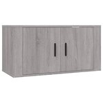 vidaXL Ensemble de meubles TV 2 Pièces Sonoma gris Bois d'ingénierie