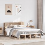 vidaXL Lit bibliothèque sans matelas 150x200 cm bois massif