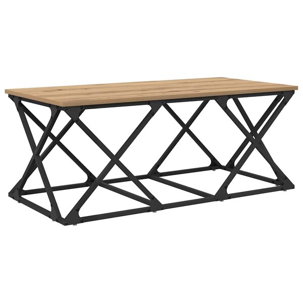 vidaXL Table basse Chêne artisanal 100 x 49 x 40 cm Bois d'ingénierie