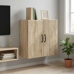 vidaXL Armoire Murale Chêne Sonoma 59 x 31 x 60 cm Bois d'ingénierie