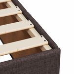 vidaXL Cadre de lit sans matelas marron foncé 90x200 cm tissu