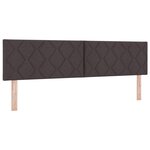 vidaXL Lit box spring avec matelas et LED marron foncé 180x200 cm Tissu