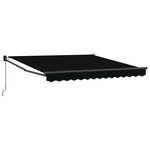 vidaXL Auvent rétractable Noir 350 x 250 cm