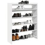 vidaXL Étagère à chaussures blanc 80x25x100 cm bois d'ingénierie