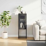 vidaXL Buffet noir 36x39x107 cm acier laminé à froid