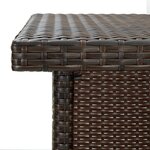 vidaXL Ensemble de bar de jardin avec coussins 5 Pièces marron poly rotin