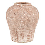 Pot en céramique marron foncé 24 5 x 24 5 x 27 5 cm