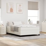 vidaXL Cadre de lit Crème 140x190 cm en tissu corduroy