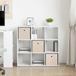 vidaXL Buffet avec tiroir Blanc 88 5 x 29 x 84 5 cm