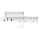 vidaXL Porte-manteau mural Blanc 100 x 12 x 43.5 cm Bois d'ingénierie
