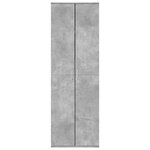 vidaXL Buffet haut gris béton 60x35x180 cm bois d'ingénierie