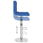 vidaXL Tabourets de bar lot de 2 bleu tissu