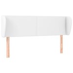 vidaXL Tête de lit avec oreilles Blanc 147x23x78/88 cm Similicuir