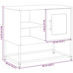 vidaXL Meuble TV noir 68x39x60 5 cm acier