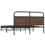vidaXL Cadre de lit sans matelas 150x200 cm chêne marron