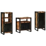 vidaXL Ensemble de mobilier de salle de bain avec étagère 3 Pièces
