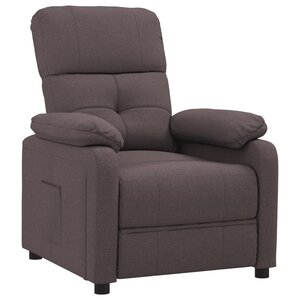 vidaXL Fauteuil inclinable Marron foncé Tissu