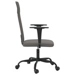 vidaXL Chaise de bureau réglable en hauteur gris foncé tissu