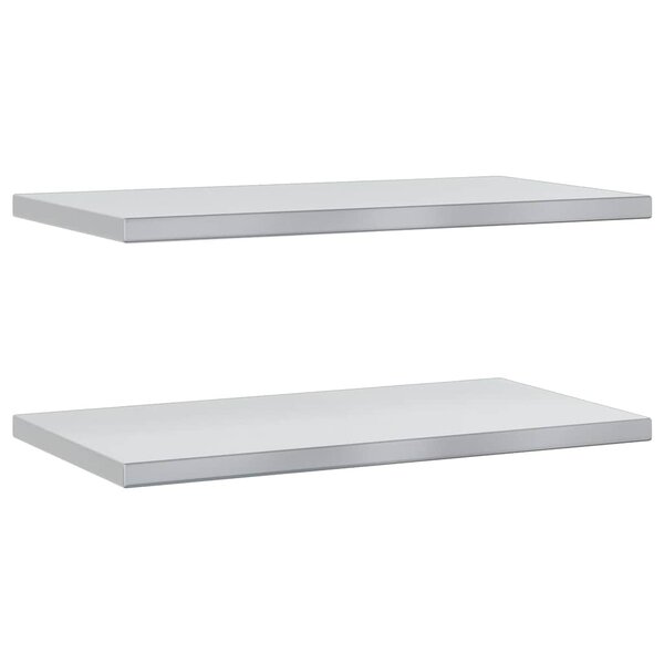 vidaXL Étagères murales 2 Pièces 75x40x3 cm argenté acier inoxydable