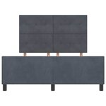 vidaXL Cadre de lit avec tête de lit Gris foncé 160 x 200 cm Velours