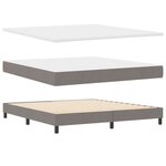vidaXL Lit à ressorts avec matelas avec LED Taupe 180 x 200 cm tissu