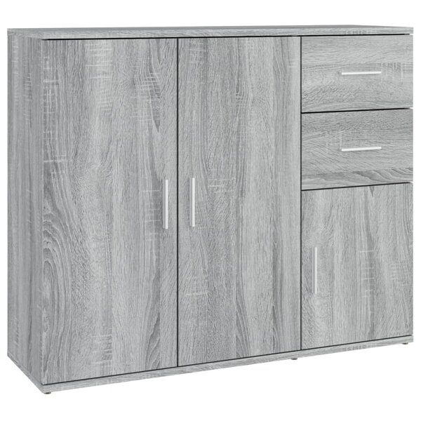 vidaXL Buffet Sonoma gris 91x29 5x75 cm Bois d'ingénierie