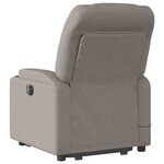 vidaXL Fauteuil inclinable de massage électrique Taupe Tissu