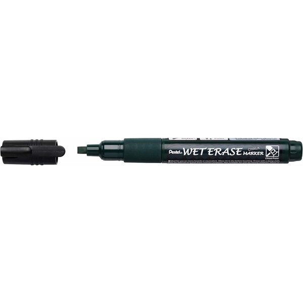 Marqueur 'WET ERASE CHALK'  pointe biseautée  noir largeur du tracé: 0 6 4 mm PENTEL