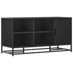 vidaXL Banc à chaussures noir 100x40x53 5cm bois d'ingénierie et métal